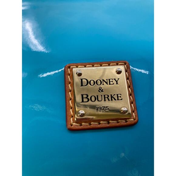 DOONEY & BOURKE BLUE/ TEAL MEDIUM PATTON LEATHER HOBO BAG - Picture 10 of 14